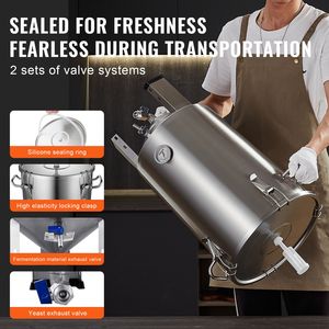 Fermentatore per Birra da 8 Galloni in Acciaio Inox 304, Nuovo Kit per Produzione Casalinga di Birra - Product Image 3