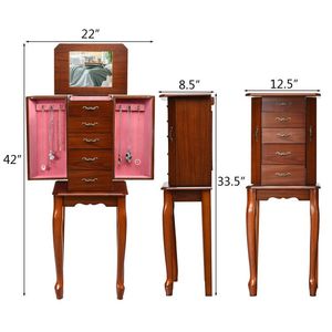 Grande capacité de rangement, armoire à bijoux à 5 tiroirs, commodes élégantes - Product Image 5