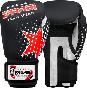 Gants de boxe Farabi prêts à être expédiés, en cuir PU, pour MMA et Muay Thai, 6 oz, unisexes, entraînement, qualité supérieure, évacuation de l'humidité, respirants - Product Image 4