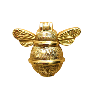 Battant de porte artisanal en laiton abeille, style vintage, sculpture murale décorative, décoration d'intérieur insecte, pour salon et chambre - Product Image 1