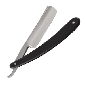 Navaja de Afeitar Profesional para Barbería, Mango de Madera Sostenible, Navaja Recta Desechable de Acero Inoxidable - Product Image 1