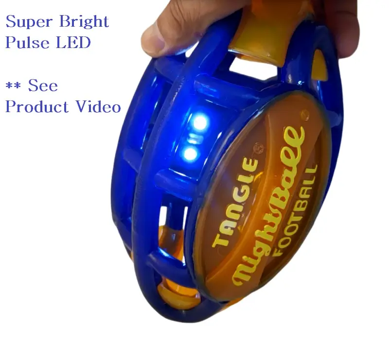 Atacado LED Flash Efeito Clube Futebol Super Brilhante Pulso LED Ativado Por Pegar e Jogar Night Light Ball Rugby Toy