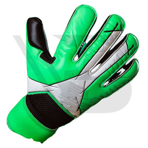Professional High Quality Football Goalkeeper Gloves Protect Latex Knitting Nylon Durable Leather Made Pakistan - Product Image 2