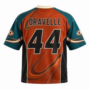 Camiseta de Fútbol Personalizada para Hombre, con Número Personalizado, Sublimada, Cuello en V, Malla Transpirable, Manga Corta, Corte Regular - Product Image 2