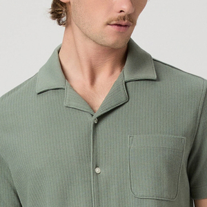 Button Closure For Comfort High Quality Cheap Rate Stylish & Full Sleeves With Everyday Men Denim T Shirt With Turn <b>Down</b> Collar - Product Image 2