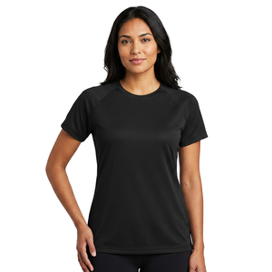 Camiseta de Manga Corta para Hombre, Cuello Redondo, Negra, 100% Algodón, Ecológica, de Secado Rápido, Corte Regular, Color Sólido, Tejido de Punto - Product Image 2