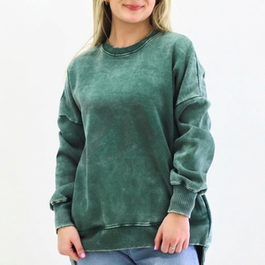 Sudadera para Mujer al por Mayor con Lavado Ácido, Colección Premium Vintage con Personalización de Marca, Servicio OEM, Fabricante - Product Image 1