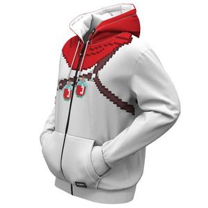 Men's Hooded Zipper Sweatshirt Sublimation Printed Black White Abstract <b>Pattern</b> Regular Sleeve <b>Knitted</b> Polyester Autumn Wear - Product Image 3