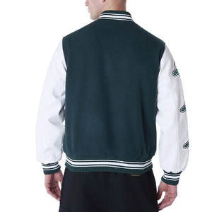 แจ็คเก็ตวาร์ซิตี้แบบยูนิเซ็กส์สไตล์วินเทจปรับแต่งได้ พร้อมป้ายปักเชนิลลี่แบบกลับด้านได้ แจ็คเก็ตบอมเบอร์สำหรับขี่มอเตอร์ไซค์ ด้านหน้าแบบเป็นทางการ - Product Image 6