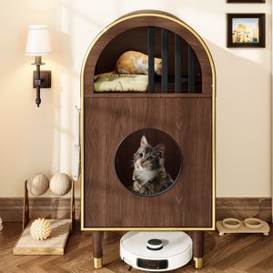 Lettiera e Cuccia 2-in-1 per Gatti, Arredamento Carino per Gatti, Rifugio a Due Livelli per 2 Gatti - Product Image 2