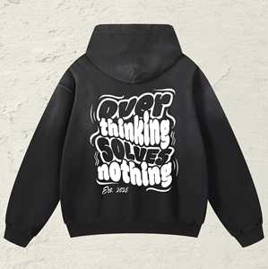 Sudadera con Capucha Oversize Personalizada con Lavado Ácido, 400 g/m² de Peso Premium, Tejido de Punto de Algodón 100% Sólido para Invierno - Product Image 5
