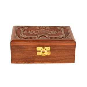 Cajas Rectangulares de Madera con Diseño Grabado y Acabado en Madera Natural de Alta Calidad para Almacenamiento en el Hogar - Product Image 3