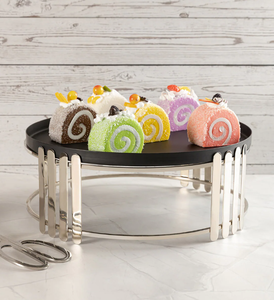 Moderno Soporte para Pastel de Metal con Superficie Negra a Precio Accesible con Personalización - Product Image 2