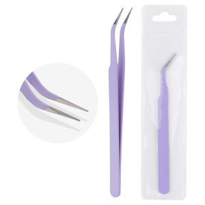 Prix direct usine, pinces à cils violettes professionnelles, outils manuels pour extensions de cils avec logo personnalisé OEM/ODM - Product Image 1