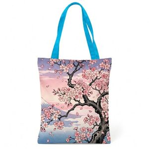 Abstract Alcohol Ink Pattern Heat Transfer Tote <b>Bag</b> Polyester Fabric Blank Market Shoulder <b>Bags</b> - Product Image 3
