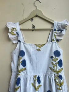 Sac fourre-tout matelassé imprimé à la main de style Boho | Shopper en coton léger pour le bureau, le week-end, le marché et le transport quotidien - Product Image 5