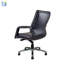 Chaise de bureau de direction ergonomique à dossier haut au design moderne, sans accoudoirs, finition en cuir synthétique, pivotante, hauteur réglable, inclinaison au niveau des genoux