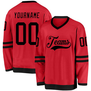 Camiseta de Hockey sobre Hielo Personalizada para Equipos, Manga Larga, Cuello en V, Impresión Sublimada, Poliéster que Absorbe la Humedad, Ropa Deportiva para Hombre Adulto - Product Image 1