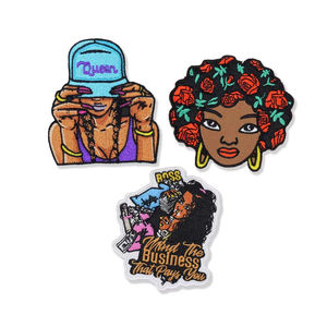 Custom <b>Clothing</b> <b>Accessories</b> Embroidery Patches For Sale Top Quality Made Fabric Felt Embroidery Patches In Solid Color - Product Image 5