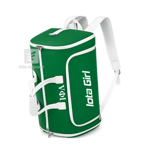 Custom Iota Phi Lambda Sorority Tote bag green and White Embroidered Logo Daily Use <b>Large</b> Capacity Nylon polyester duffel bag - Product Image 2