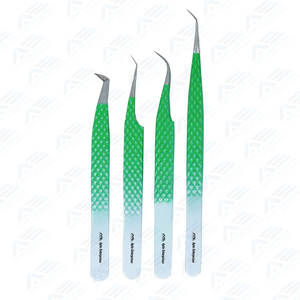 Pinzas de acero inoxidable para extensiones de cejas y Aplicación de pestañas Herramienta de belleza de precisión para uso profesional y mayorista - Product Image 1