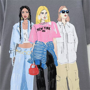 เสื้อยืดคอกลมแขนสั้นผ้าเจอร์ซีย์พิมพ์ลายสกรีนสำหรับผู้หญิง สไตล์ลำลอง เป็นมิตรกับสิ่งแวดล้อม ปรับแต่งได้ ไม่ยับ แห้งเร็ว - Product Image 6