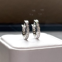 Boucles d'oreilles tendance en moissanite plaquées or pour femmes, bijoux disponibles en gros à prix avantageux