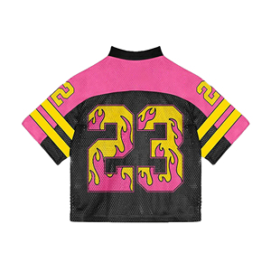 Hot Selling Lightweight Boxy Jersey for Men Custom Logo OEM Service Breathable Mesh Material for Summer and Autumn Streetwear - Product Image 4