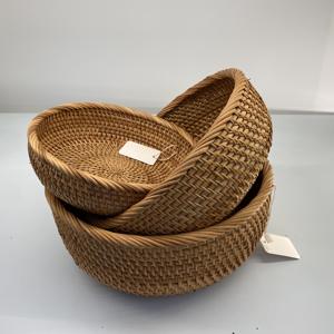 ชามหวายทรงกลมสไตล์โบฮีเมียน ราคาดีที่สุด เป็นมิตรกับสิ่งแวดล้อม ทำจากหวายธรรมชาติ ใช้ใส่ผลไม้ อาหาร อุปกรณ์ครัว ขนาดและสีตามสั่ง - Product Image 4
