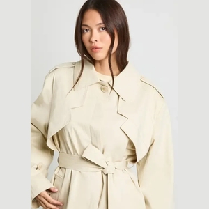 New High-grade Fashion commuter Professional Coat Temperament Hepburn Style French Long Coat Winter - Product Image 4