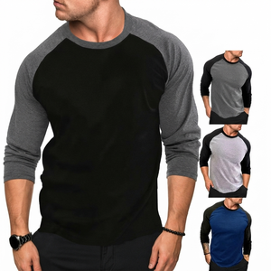 เสื้อยืดแร็กแลนแบบสั่งทำสำหรับผู้ชาย แขนยาว ผ้าฝ้าย 100% ผู้ผลิต OEM ODM คุณภาพสูง สปอร์ต ทันสมัย แห้งเร็ว - Product Image 5