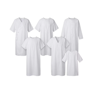 Blouse chirurgicale confortable 100% coton biologique doux respirant blanc taille standard pour médecins infirmières - Product Image 1