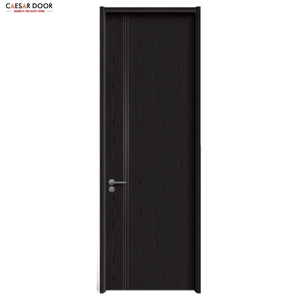 Porte intérieure moderne minimaliste de luxe léger en WPC imitation bois PVC, insonorisée, en composite bois, vente directe d'usine en gros - Product Image 1