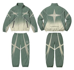 Pull-over sur mesure pour hommes, ensemble de sweat à capuche coupe-vent, survêtements légers en polyester imprimé respirant, logo d'hiver de grande taille - Product Image 4