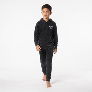Conjunto Deportivo de Algodón con Lavado Ácido para Niños, con Logotipo Personalizado, Sudadera con Capucha y Pantalones Jogger de Corte Regular, Parche Bordado, Ropa Casual Urbana - Product Image 5