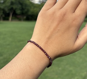 Natural Garnet Beads <b>Bracelet</b> DIY Jewelry Making 925 Sterling Silver <b>Beaded</b> <b>Bracelet</b> Wholesale Gemstone <b>Bracelet</b> Supplies Bulk - Product Image 2