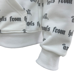 Sudadera con capucha y cremallera completa de forro polar grueso personalizado, estilo urbano liso, con máscara, estampado digital, térmica de invierno para hombre - Product Image 3