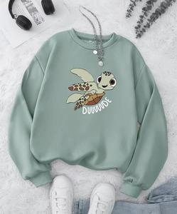 Women's Premium Polyester/Cotton <b>Blend</b> Fleece Sweatshirt-Comfortable & Stylish Waterproof & Windproof for Winter Season - Product Image 3