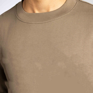 T-shirts pour hommes en coton 100% imprimés en sérigraphie, à double manches, col ras du cou, coutures apparentes, coupe longue, personnalisables, unisexe, vente en gros - Product Image 3