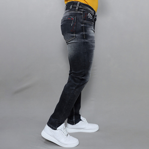 Jeans Negros Elásticos de Cintura Media para Hombre, Marca Gex, al por Mayor - Product Image 2