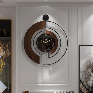 Horloge murale industrielle steampunk en bois de noyer artisanal avec engrenages en laiton, diamètre 45 cm |   Vente en gros - Product Image 2