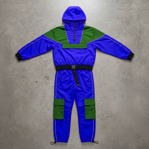 Wholesale <b>Men's</b> Customizable Front Stand Hooded Windbreaker <b>Pullover</b> Half Zip <b>Jacket</b> Set Casual Streetwear Reversible Breathable - Product Image 6