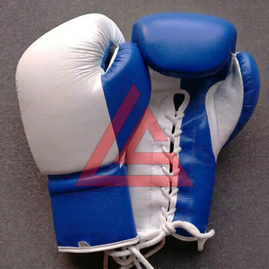 Nuevos Guantes de Boxeo Profesionales Pro Fight con Cordones, Color Blanco y Azul, Agarres Personalizados Winning, Hechos de Cuero Genuino para Entrenamiento - Product Image 6
