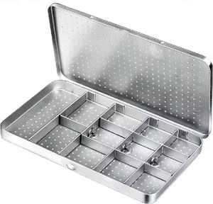Professional High Quality Manual Stainless-Steel Sterilization Tray <b>Needle</b> <b>Case</b> Perforated Surgical Holloware Instrument Medical - Product Image 1