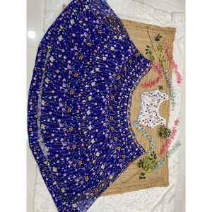 Lehenga choli ชุดราตรีทำงานปักด้ายหลากสีสวยงาม - Product Image 1