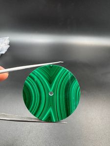 Natural Malachite Watch Dial : 31.50 mm Round One Sided Polished Watch <b>Face</b> - Product Image 3