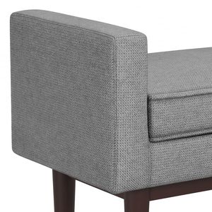Petit banc ottoman gris étain Scott Tabouret élégant et produit ottoman - Product Image 4