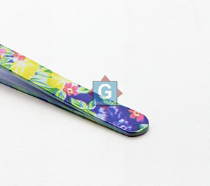 Pince à épiler en acier inoxydable Gray Rocks, motif floral, outil d'épilation pour le visage, usage domestique, équipement de beauté - Product Image 4