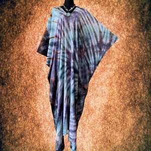 <b>Plus</b> <b>Size</b> Turquoise Tie Dye Rayon Caftan Dress Relaxed Fit Beach Coverup Women Wear - Product Image 3
