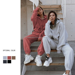 Ensemble de survêtement décontracté pour femme, sweat-shirt à capuche décontracté, veste à capuche, tissu extensible quadridirectionnel, vente chaude - Product Image 1